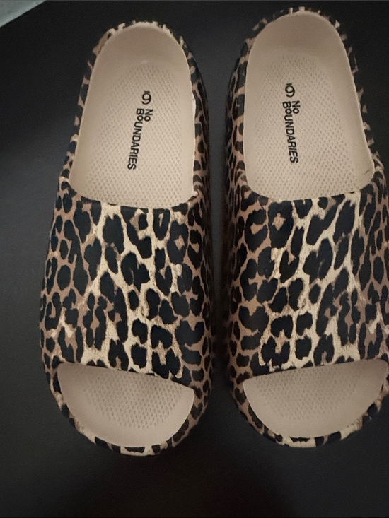 No Boundaries Shoes - No Boundaries Leopard Print Slide Mules - Beige/Black.